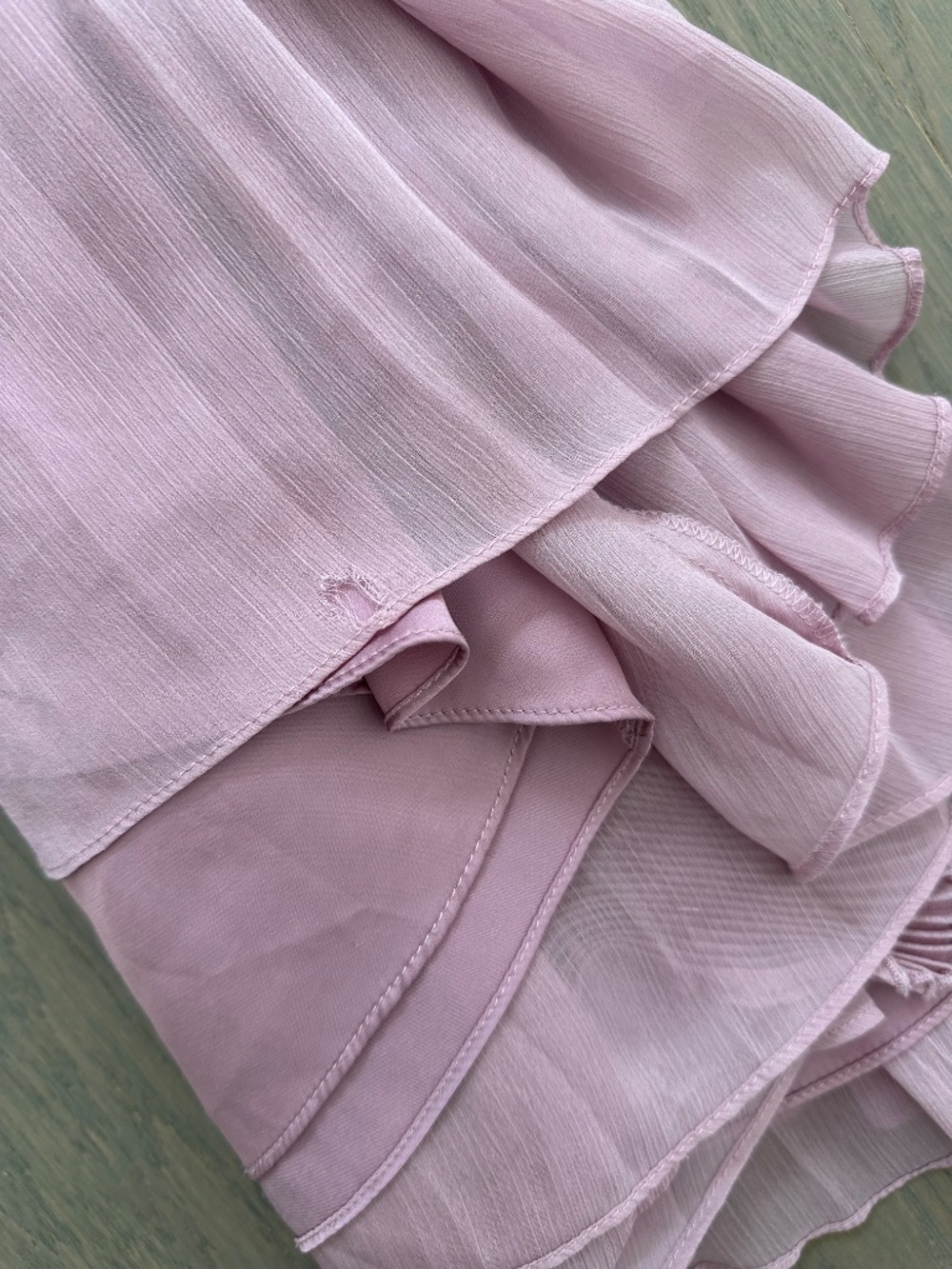 Amur Lorelie Lavender Ruffle Gown Dress Water Hyacinth Purple - Size 10 - Picture 13 of 13